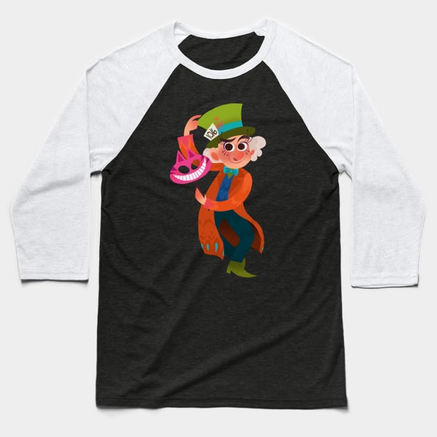 Mad Hatter Boo to You Parade Baseball T-Shirt by EllieMorlino